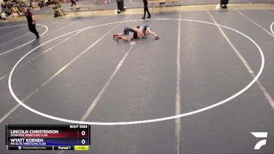 106 lbs Quarterfinal - Lincoln Christenson, Scrapper Wrestling Club vs Wyatt Koenen, MN Elite Wrestling Club