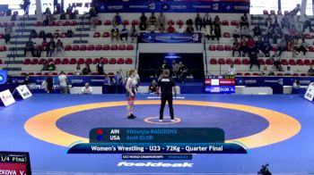 72 kg 1/4 Final - Viktoryia Radzkova, Individual Neutral Athletes vs Amit Elor, United States