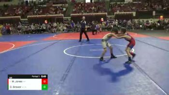 58 lbs Cons. Round 2 - Wyatt Jones, NORTHEAST MT vs Dominic Brower, Windy City Wrestlers