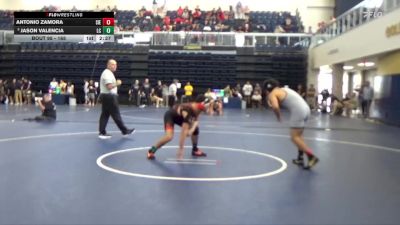 165 lbs Champ. Round 2 - Jason Valencia, Lassen College vs Antonio Zamora, Sierra College