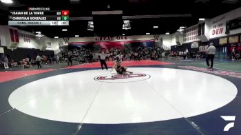157 lbs Cons. Round 2 - Christian Gonzalez, Chino vs Isaiah De La Torre, Heritage