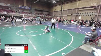 62 lbs Semifinal - Knox Hartman, Junior Cougars WC vs Connor Falcon, Duran Elite