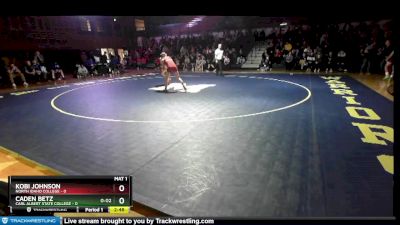 125 lbs Finals (2 Team) - Kobi Johnson, North Idaho College vs Caden Betz, Carl Albert State College