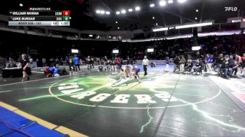 157 lbs Champ. Round 2 - Luke Burgar, Southlake Carroll vs William Moran, Life Christian Academy