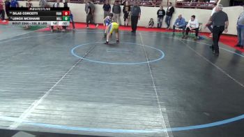 105_B lbs 7th Place - Silas Corcetti, Franklin Regional vs Lenox McShane, Millcreek