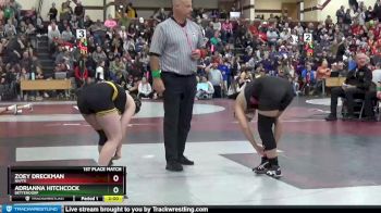 114-118 lbs 1st Place Match - Adrianna Hitchcock, Bettendorf vs Zoey Dreckman, NH/TV