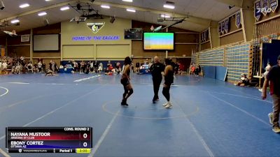 145 lbs Cons. Round 2 - Ebony Cortez, Ottawa AZ vs Nayana Mustoor, Arizona St Club