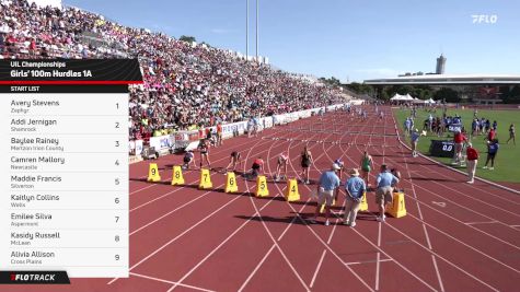 High School Girls' 100m Hurdles 1A, Finals 1