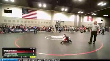 82 lbs Champ. Round 2 - Kinely Dennis, Sandpoint Legacy WC vs Joseph Young, Colville USA WRESTLING