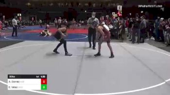 95 lbs Quarterfinal - Andrew Gomez, Misfits vs Evan Velez, Extreme Heat WC