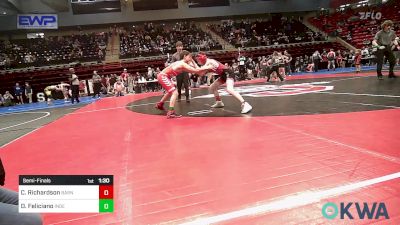 100 lbs Semifinal - Cade Richardson, Barnsdall Youth Wrestling vs Damien Feliciano, Independent