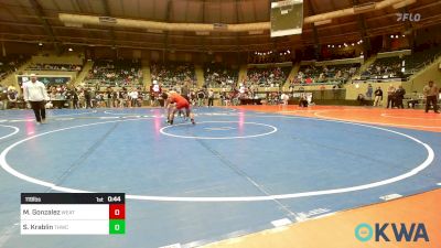 119 lbs Semifinal - Mauricio Gonzalez, Weatherford Youth Wrestling vs Sam Krablin, The Hall Wrestling Club