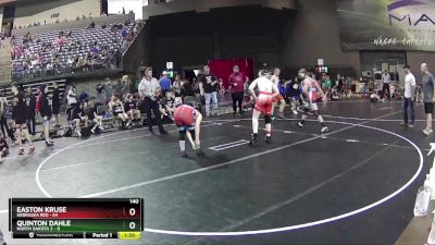 140 lbs Round 3 (6 Team) - Easton Kruse, Nebraska Red vs Quinton Dahle, North Dakota 2