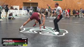 174 lbs Semifinal - Nathan Cruz, Mt. San Antonio College vs Joshua Shepard, Bakersfield College