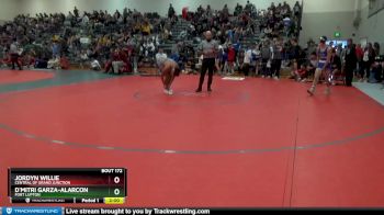 138 lbs Champ. Round 2 - D`mitri Garza-Alarcon, Fort Lupton vs Jordyn Willie, Central Of Grand Junction