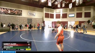 135 lbs 5th Place Match - Garrett Allred, Grantsville Wrestling Club vs Briggs KING, West Jordan