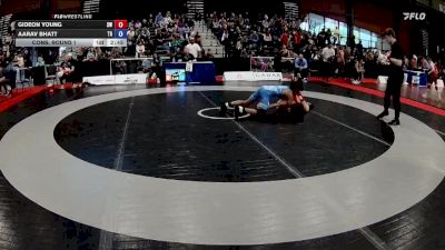 55kg Cons. Round 1 - Gideon Young, Stirling Wrestling vs Aarav Bhatt, The ROC