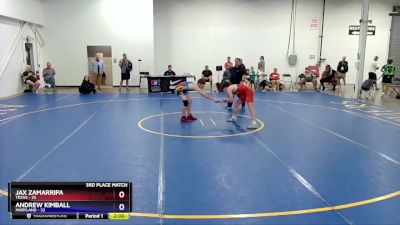 130 lbs Placement Matches (8 Team) - Jax Zamarripa, Texas vs Andrew Kimball, Maryland