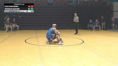 132 lbs Round Of 16 - Cole Wartinger, Fort Mill vs Brendan Maguire, Myrtle Beach