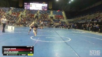 160 lbs Cons. Round 2 - Colton Adams, Williston vs David Erlandson, Breckenridge/Wahpeton