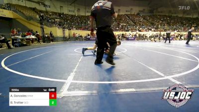 155 lbs Consi Of 16 #1 - Abraham Gonzales, Spartan Mat Club vs Britton Trotter, SEO Wrestling Club