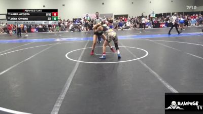 110 lbs Quarterfinal - Kaira Acosta, Garden City Wrestling Club vs Zoey Owens, South Central Punisher