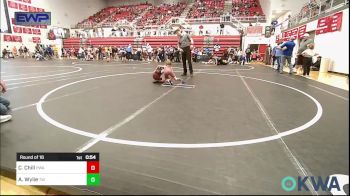 52 lbs Round Of 16 - Chance Chill, Perry Wrestling Academy vs Arielle Wylie, Tuttle Wrestling