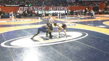 3A 157 lbs 3rd Place Match - David Ogunsanya, Oak Park (O.P.-River Forest) vs Nolan Vogel, Joliet (Catholic Academy)