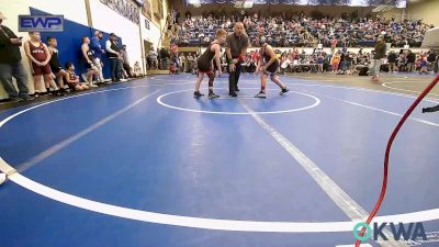 83 lbs Quarterfinal - Vandal Andersen, Wyandotte Youth Wrestling vs Rayden Wishard, Claremore Wrestling Club