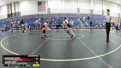 102 lbs Quarterfinal - Kaitlynn Fouty, Whiteland Wrestling Club vs Kassie Sapp, Michigan Grappler Training Center