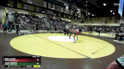 97 lbs Quarterfinal - Alex Garcia, Infinity Wrestling vs Eric Lopez, Peterson Grapplers