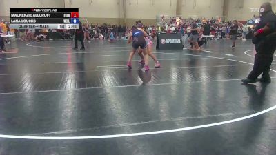125 lbs Quarterfinal - MacKenzie Allcroft, Florida PAL Tropics vs Lana Loucks, Wellington Wrestling