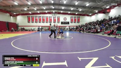 133 lbs Cons. Round 2 - Makai Ito, Palomar College vs Christian Saldana, Fresno State NCWA