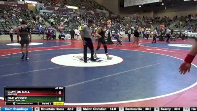 4A 150 lbs Semifinal - Dax Widger, Shiloh Christian vs Clayton Nall, Gravette