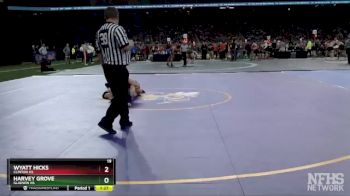 D3-215 lbs Champ. Round 1 - Wyatt Hicks, Clinton HS vs Harvey Grove, Gladwin HS
