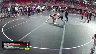 132 lbs Champ. Round 1 - Jake Waegli, Lincoln Squires Wrestling Club vs Tucker Myers, Sandhills Valley Mavericks Youth Wrestling