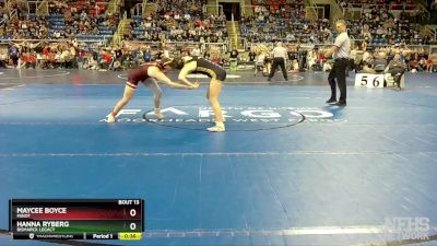 142 lbs Cons. Round 2 - Hanna Ryberg, Bismarck Legacy vs Maycee Boyce, Minot