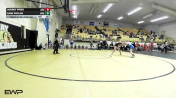130 lbs Consolation - Audrey Pride, Sand Springs Girls vs Zane' Dyches, Oologah
