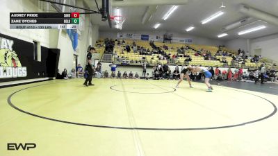 130 lbs Consolation - Audrey Pride, Sand Springs Girls vs Zane' Dyches, Oologah