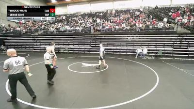 4A 285 lbs Champ. Round 1 - Jesse King, Timpanogos vs Brock Ware, Stansbury