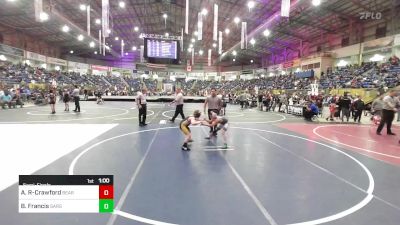 87 lbs Semifinal - Apollo Rojas-Crawford, Bear Cave vs Brady Francis, Sargent Wrestling