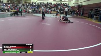 JV-38 lbs Semifinal - Wyatt Wolter, Williamsburg vs Nick Rhomberg, Epworth, Western Dubuque