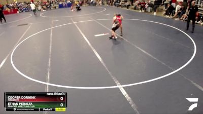 160 lbs Cons. Round 3 - Ethan Peralta, Frontier Wrestling Club vs Cooper Dornink, Minnesota