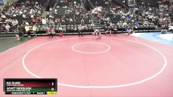 160 lbs Champ. Round 2 - Wyatt Mickelson, Westlake Wrestling Club vs Kai Olsen, Logan High School