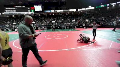 108 lbs Cons. Round 3 - Collin Dailey, BKV1 vs Drew Lynch, FOWCA