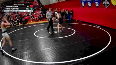 160 lbs Quarterfinal - Noah Filipovich, Marion Center Area Hs vs Sutton Stoner, Butler