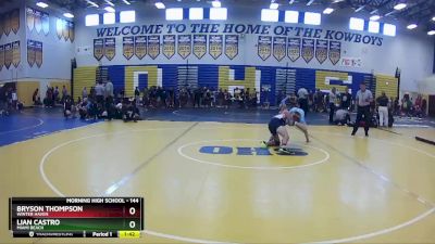 144 lbs Champ. Round 1 - Lian Castro, Miami Beach vs Bryson Thompson, Winter Haven