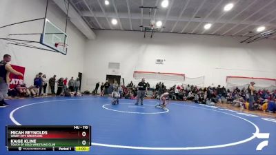 110 lbs Round 2 - Kaige Kline, Touch Of Gold Wrestling Club vs Micah Reynolds, Windy City Wrestlers