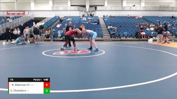 178 lbs Cons. Round 3 - Ronald `RJ` Robinson III, Homewood-Flossmoor vs Caleb Chambers, Hanover Central