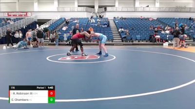 178 lbs Cons. Round 3 - Ronald `RJ` Robinson III, Homewood-Flossmoor vs Caleb Chambers, Hanover Central